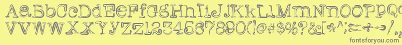 フォントGriffin – 黄色の背景に灰色の文字