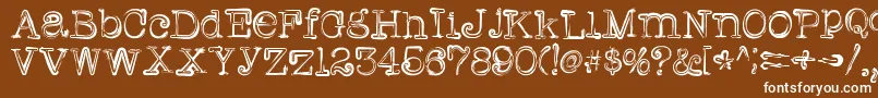 Griffin Font – White Fonts on Brown Background