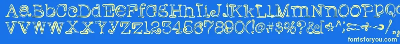 Griffin Font – Yellow Fonts on Blue Background