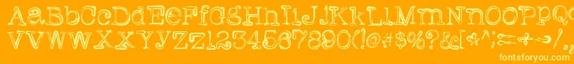 Griffin Font – Yellow Fonts on Orange Background