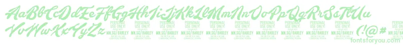 BarleyscriptPersonalUse Font – Green Fonts