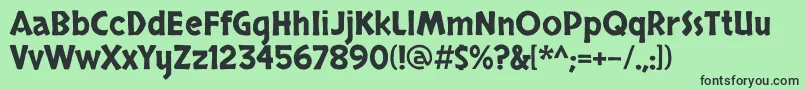 SkranjiRegular Font – Black Fonts on Green Background