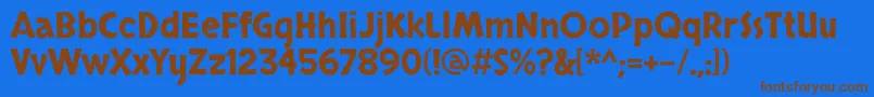 Подробнее о шрифте SkranjiRegular Шрифт SkranjiRegular – коричневые шрифты на синем фоне