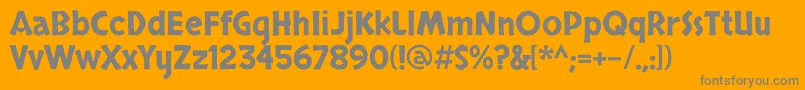 SkranjiRegular Font – Gray Fonts on Orange Background