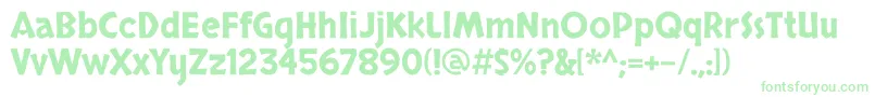 SkranjiRegular Font – Green Fonts on White Background