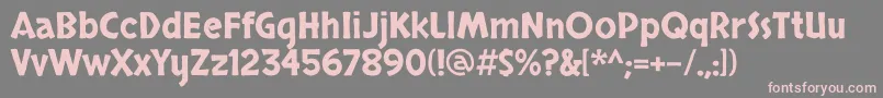 SkranjiRegular Font – Pink Fonts on Gray Background
