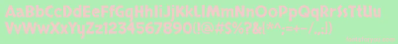 SkranjiRegular Font – Pink Fonts on Green Background