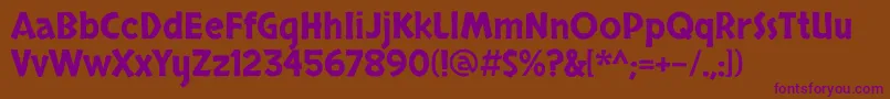 SkranjiRegular Font – Purple Fonts on Brown Background