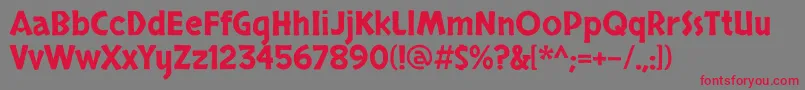 SkranjiRegular Font – Red Fonts on Gray Background