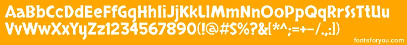 SkranjiRegular Font – White Fonts on Orange Background