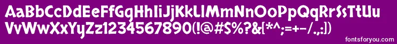 SkranjiRegular Font – White Fonts on Purple Background