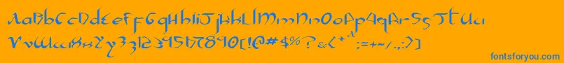 Xaphan2e Font – Blue Fonts on Orange Background