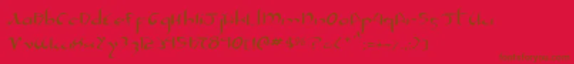 Xaphan2e Font – Brown Fonts on Red Background