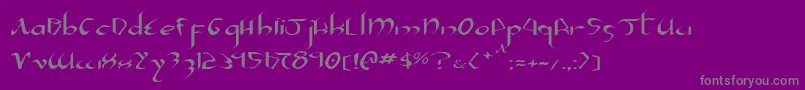 フォントXaphan2e – 紫の背景に灰色の文字