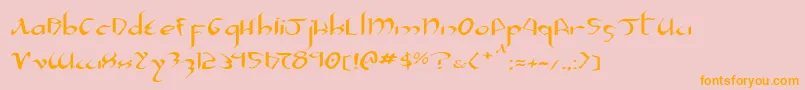 Xaphan2e Font – Orange Fonts on Pink Background