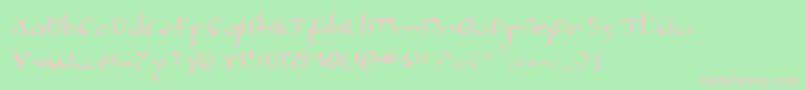 Xaphan2e Font – Pink Fonts on Green Background