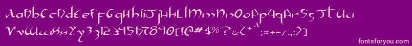 Xaphan2e Font – Pink Fonts on Purple Background