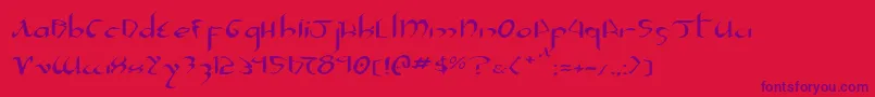 Xaphan2e Font – Purple Fonts on Red Background