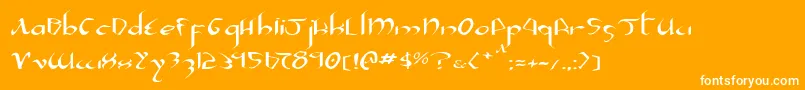 フォントXaphan2e – オレンジの背景に白い文字