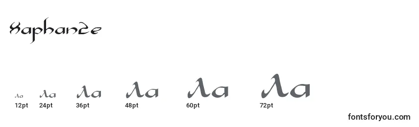 Größen der Schriftart Xaphan2e