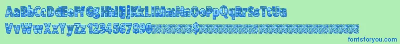 Zerohype Font – Blue Fonts on Green Background