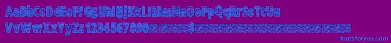 Zerohype Font – Blue Fonts on Purple Background