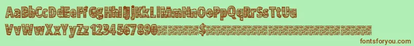 Zerohype Font – Brown Fonts on Green Background