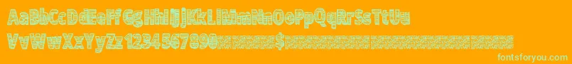 Zerohype Font – Green Fonts on Orange Background