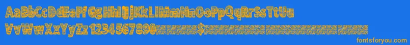 Zerohype Font – Orange Fonts on Blue Background