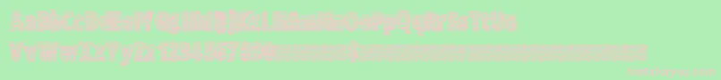 Zerohype-Schriftart – Rosa Schriften auf grünem Hintergrund