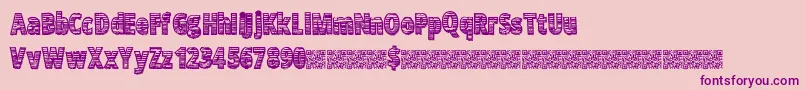 Zerohype-Schriftart – Violette Schriften auf rosa Hintergrund