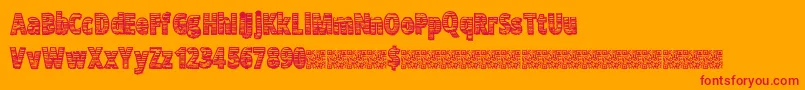 Zerohype Font – Red Fonts on Orange Background