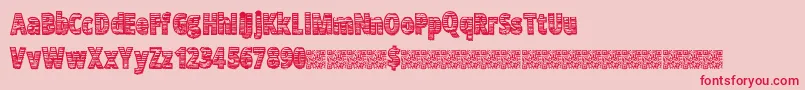 Zerohype-Schriftart – Rote Schriften auf rosa Hintergrund