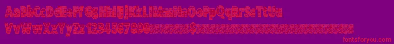 Zerohype Font – Red Fonts on Purple Background