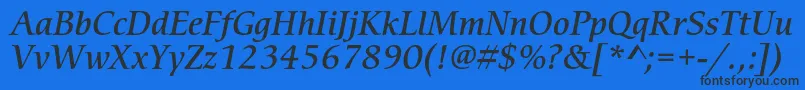 CerigostdMediumitalic Font – Black Fonts on Blue Background