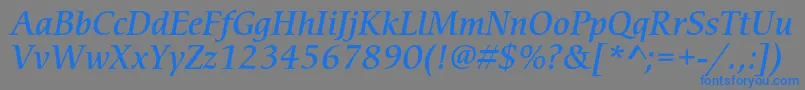 CerigostdMediumitalic Font – Blue Fonts on Gray Background