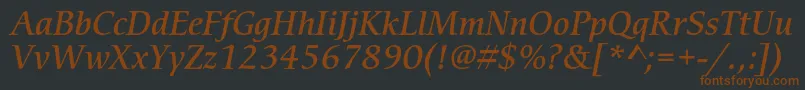 CerigostdMediumitalic Font – Brown Fonts on Black Background
