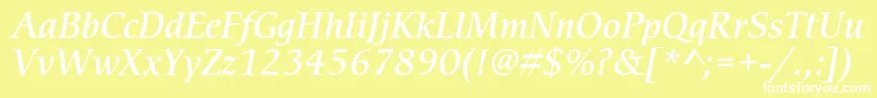 CerigostdMediumitalic Font – White Fonts on Yellow Background