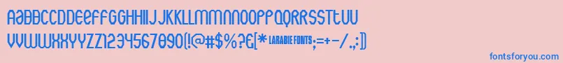 Rothwellarmy Font – Blue Fonts on Pink Background