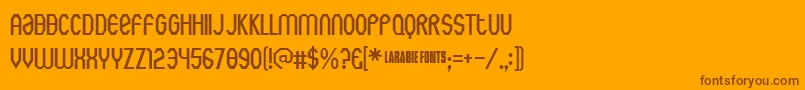 Rothwellarmy Font – Brown Fonts on Orange Background