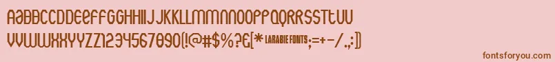 Rothwellarmy Font – Brown Fonts on Pink Background