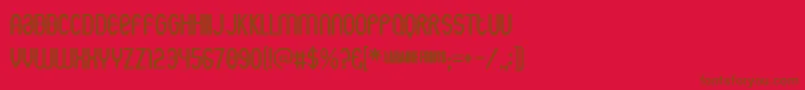 Rothwellarmy Font – Brown Fonts on Red Background