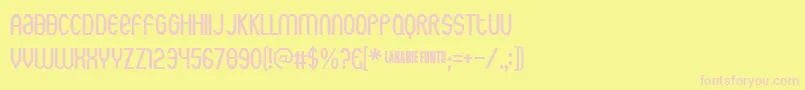 Rothwellarmy Font – Pink Fonts on Yellow Background