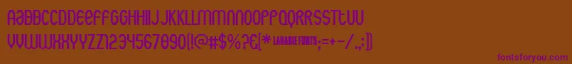 Rothwellarmy Font – Purple Fonts on Brown Background