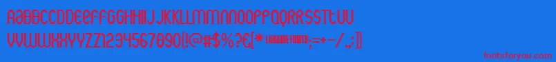 Rothwellarmy Font – Red Fonts on Blue Background