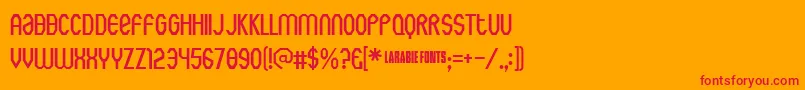 Rothwellarmy Font – Red Fonts on Orange Background