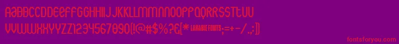 Rothwellarmy Font – Red Fonts on Purple Background