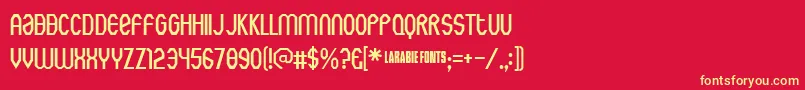 Rothwellarmy Font – Yellow Fonts on Red Background