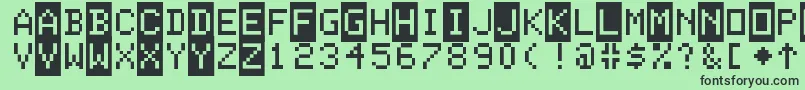 ColorBasic Font – Black Fonts on Green Background