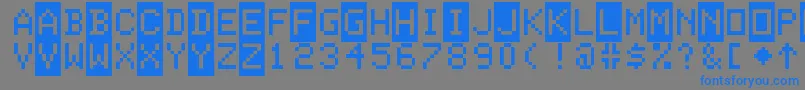 Czcionka ColorBasic – niebieskie czcionki na szarym tle